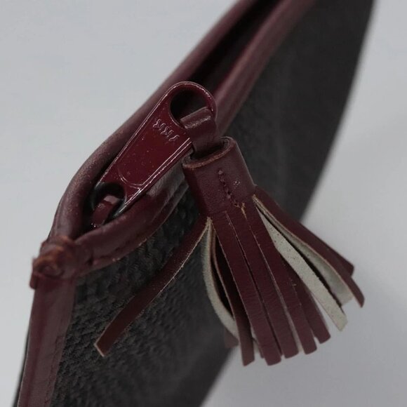 SAINT LAURENT Pouch PVC Leather Gray Auth bs22836 - Picture 12 of 16